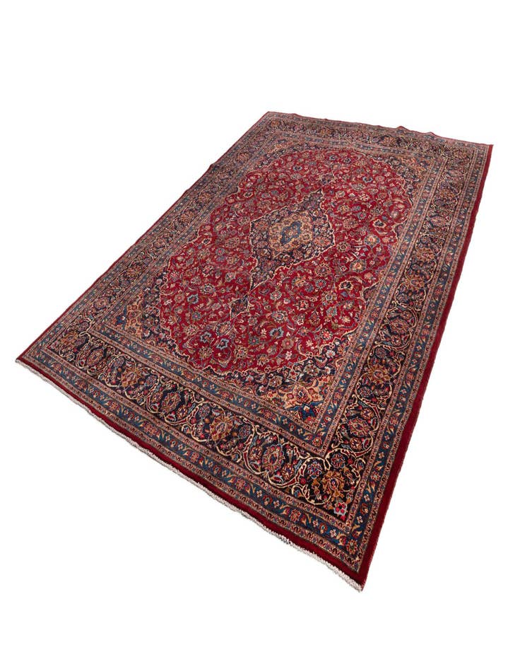 Detail image of  9' 9 x 12' 11 Kashan Wool Rug