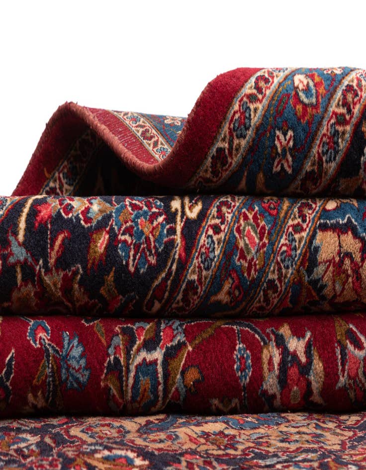 Detail image of  9' 9 x 12' 11 Kashan Wool Rug