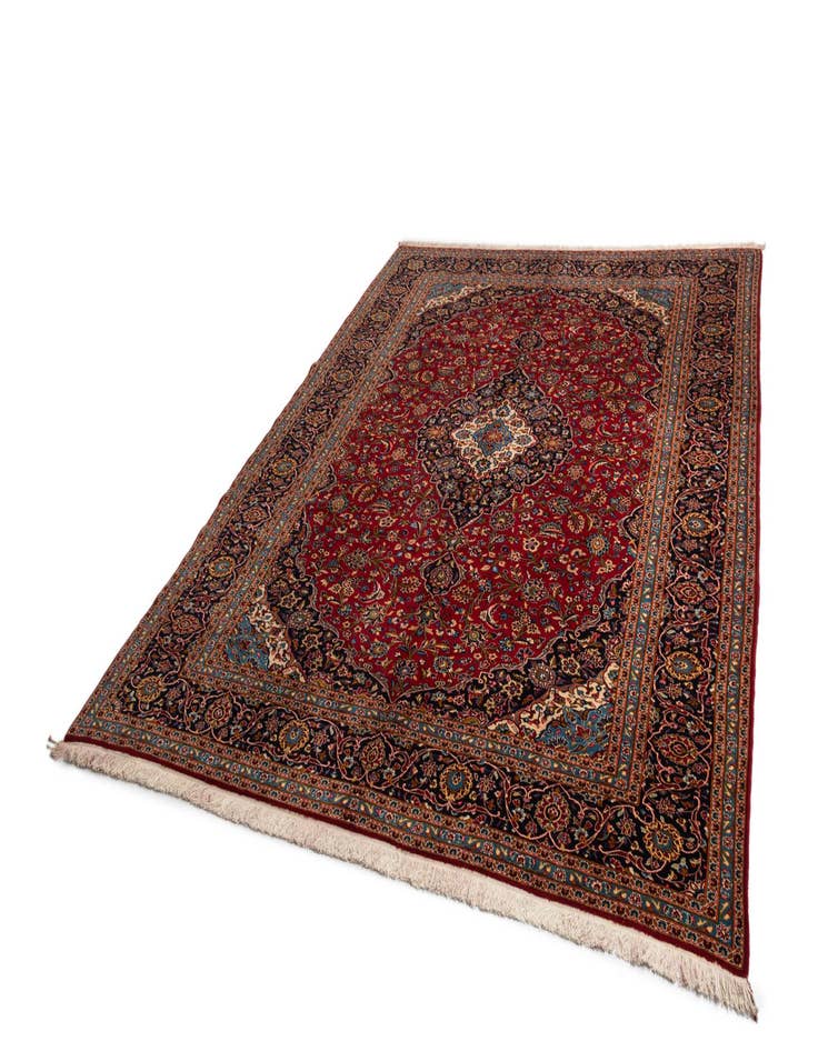 Detail image of  9' 8 x 13' 3 Kashan Wool Rug