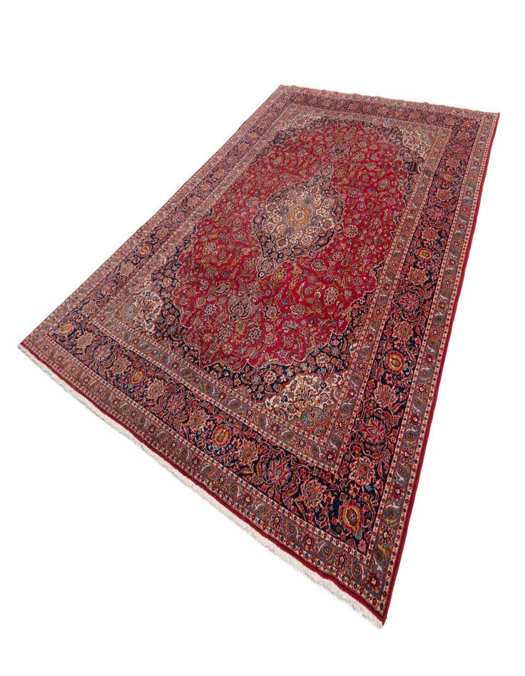 Detail image of  10' x 13' 11 Kashan Wool Rug