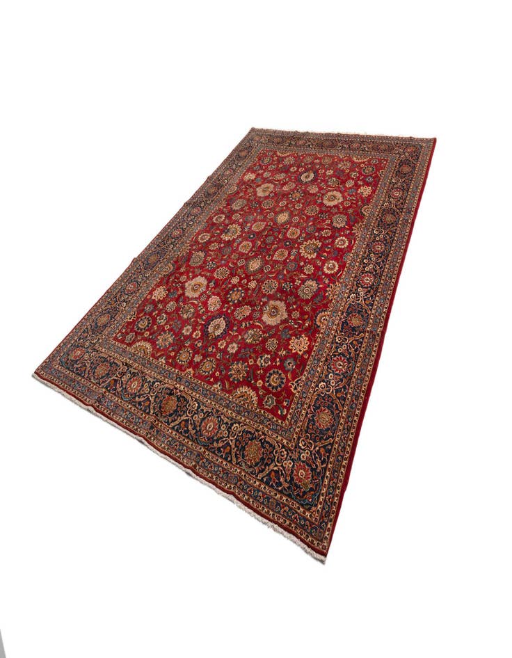 Detail image of  9' 8 x 13' 5 Kashan Wool Rug