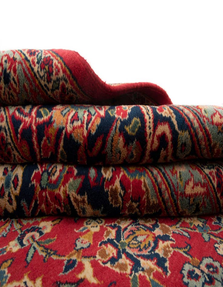 Detail image of  7' 9 x 11'  Hand Knotted Kashan Persian Wool Rug