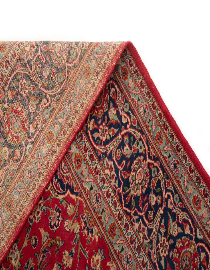 Detail image of  7' 9 x 11'  Hand Knotted Kashan Persian Wool Rug