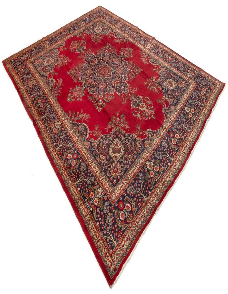 Detail image of  10' x 12' 8  Hand Knotted Kashan Persian Wool Rug