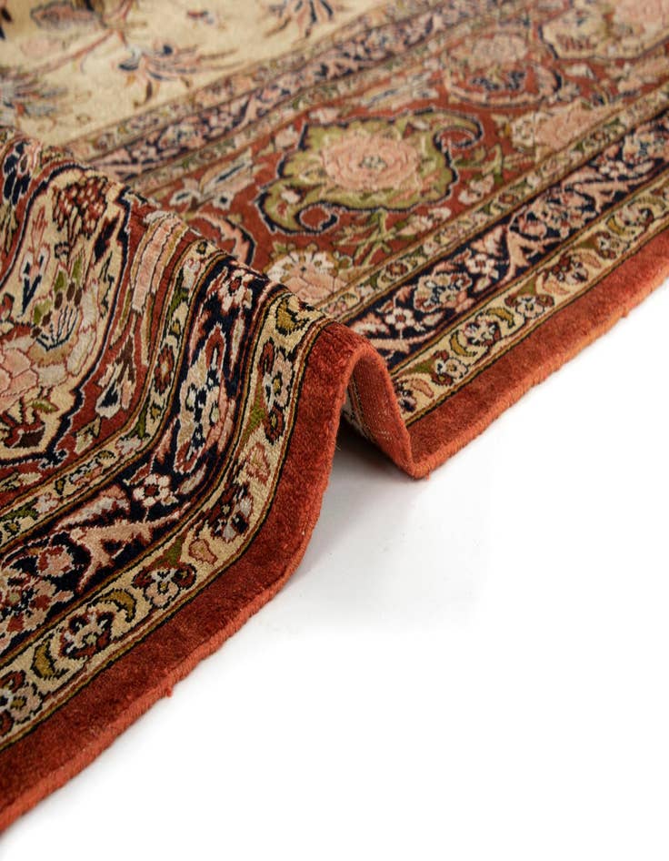 Detail image of  8' 6 x 11' 7  Hand Knotted Kashan Persian Rug