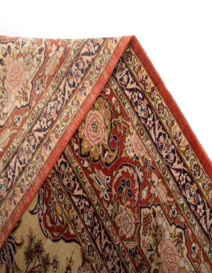 Detail image of  8' 6 x 11' 7  Hand Knotted Kashan Persian Rug