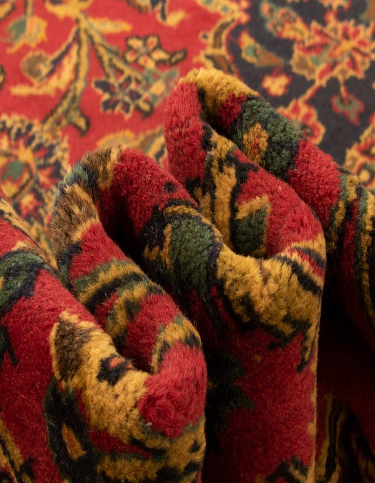 Detail image of  8' 1 x 11' 11  Hand Knotted Kashan Persian Wool Rug