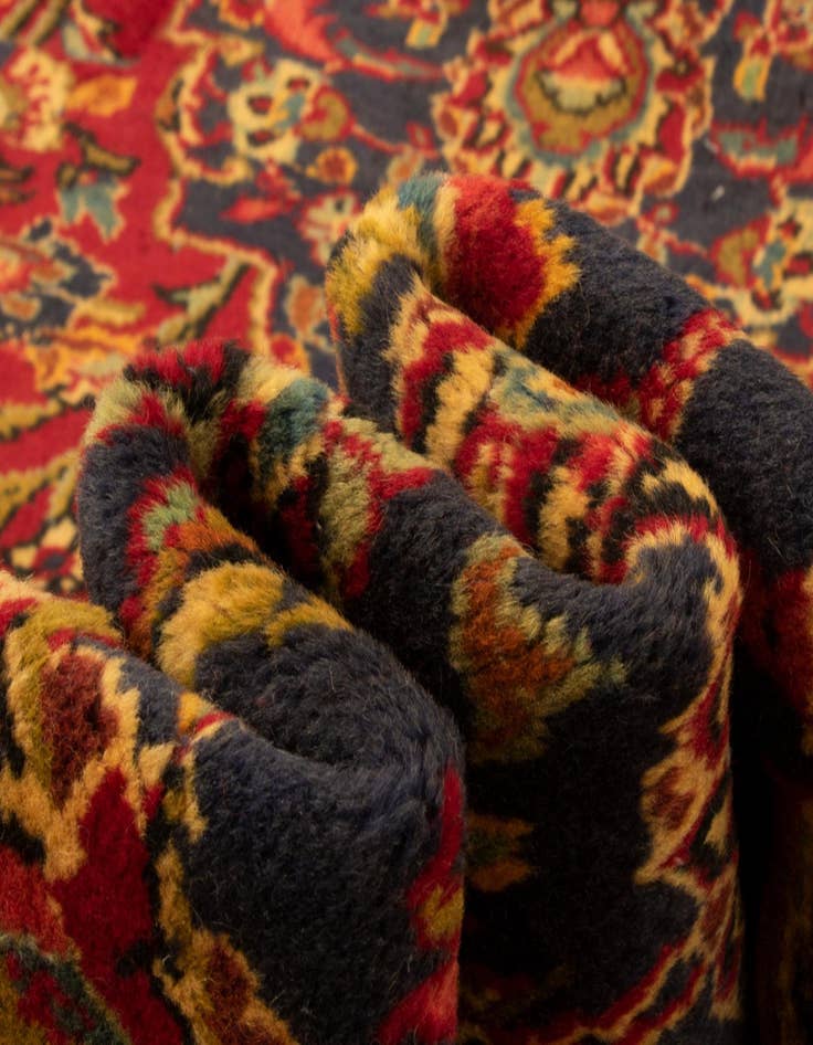 Detail image of  8' 3 x 12' 2  Hand Knotted Kashan Persian Wool Rug