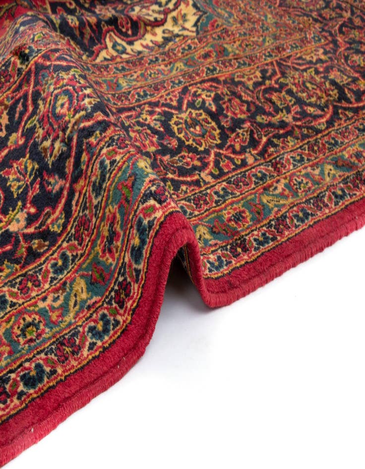 Detail image of  8' x 11' 2  Hand Knotted Kashan Persian Wool Rug