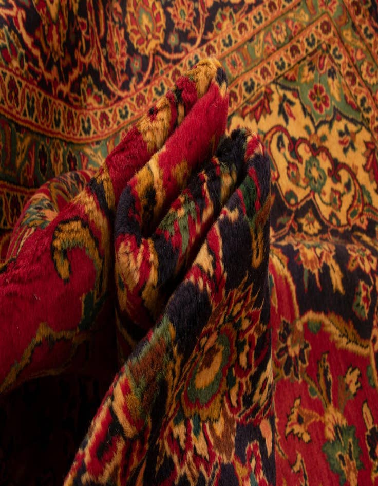 Detail image of  8' 2 x 11' 1  Hand Knotted Kashan Persian Wool Rug