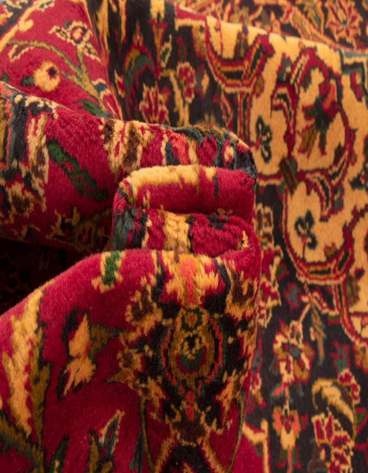 Detail image of  7' 10 x 11' 8  Hand Knotted Kashan Persian Wool Rug