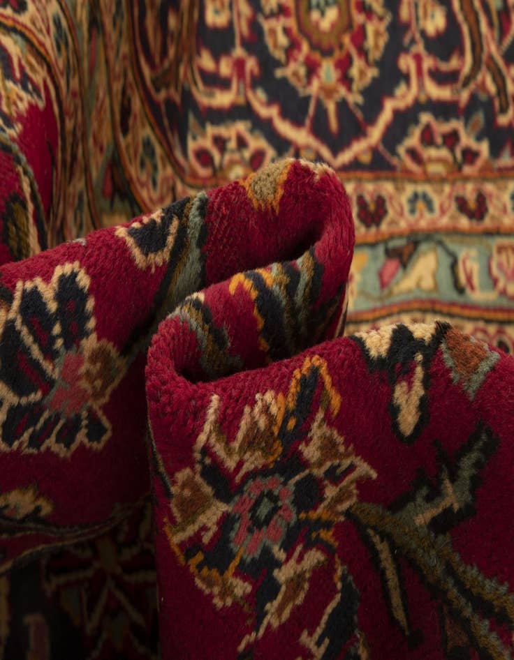 Detail image of  9' 4 x 13' 5  Hand Knotted Kashan Persian Wool Rug