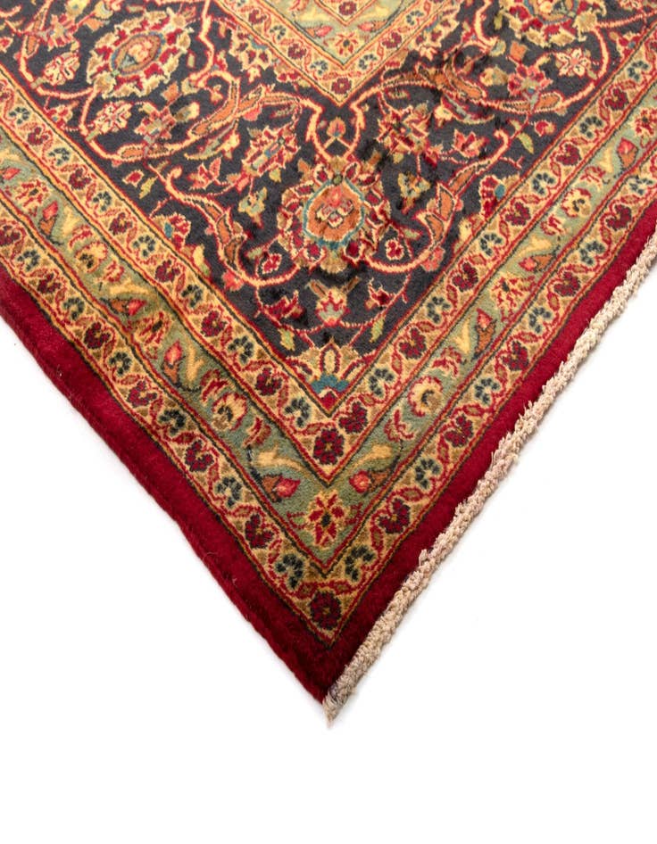 Detail image of  9' 7 x 12' 2  Hand Knotted Kashan Persian Wool Rug