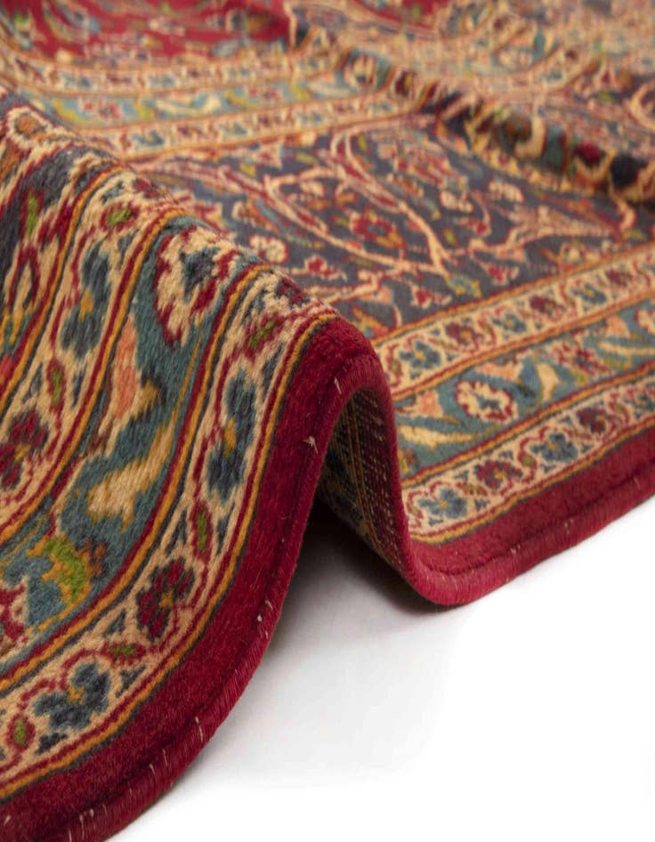 Detail image of  9' 11 x 13' 3  Hand Knotted Kashan Persian Rug