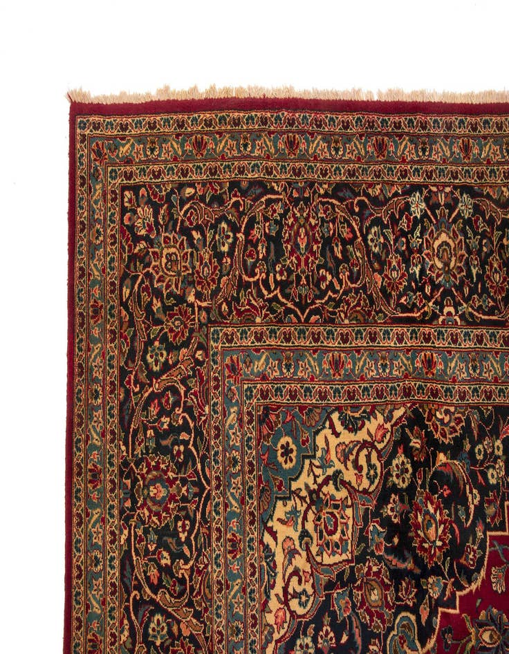 Detail image of  10' 6 x 14'  Hand Knotted Kashan Persian Wool Rug