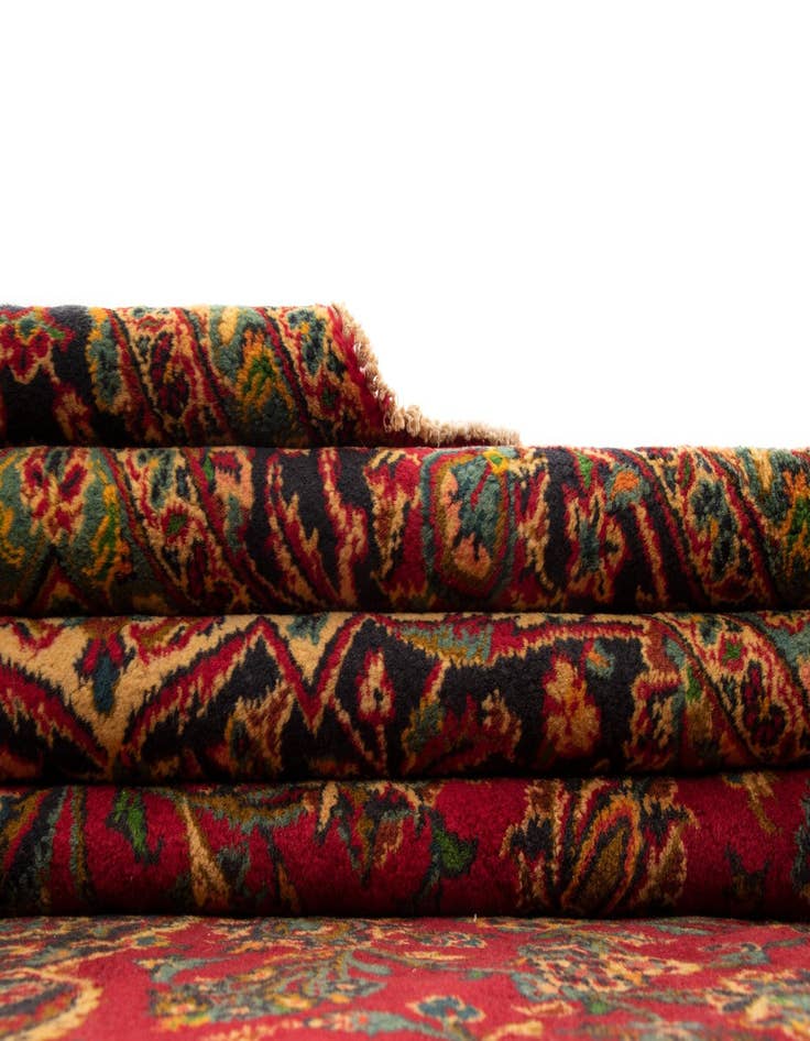 Detail image of  9' 5 x 12' 10  Hand Knotted Kashan Persian Rug