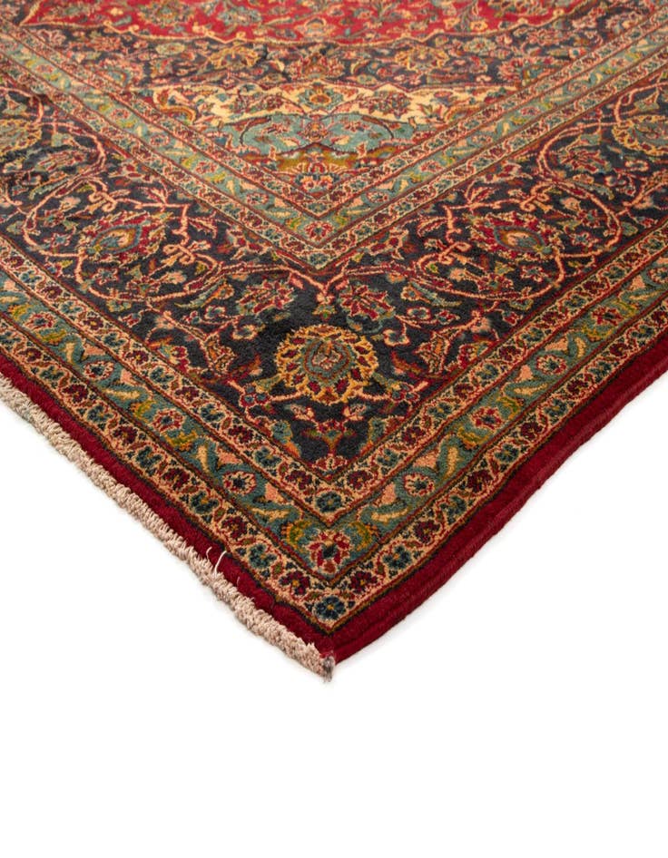 Detail image of  9' 5 x 12' 10  Hand Knotted Kashan Persian Rug