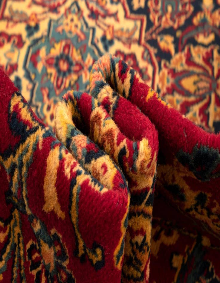 Detail image of  9' 9 x 12' 10  Hand Knotted Kashan Persian Rug