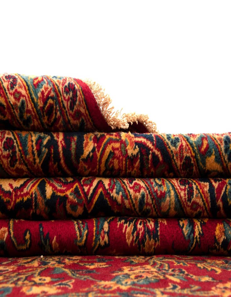 Detail image of  9' 9 x 12' 10  Hand Knotted Kashan Persian Rug