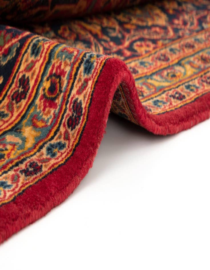 Detail image of  9' 9 x 12' 10  Hand Knotted Kashan Persian Rug