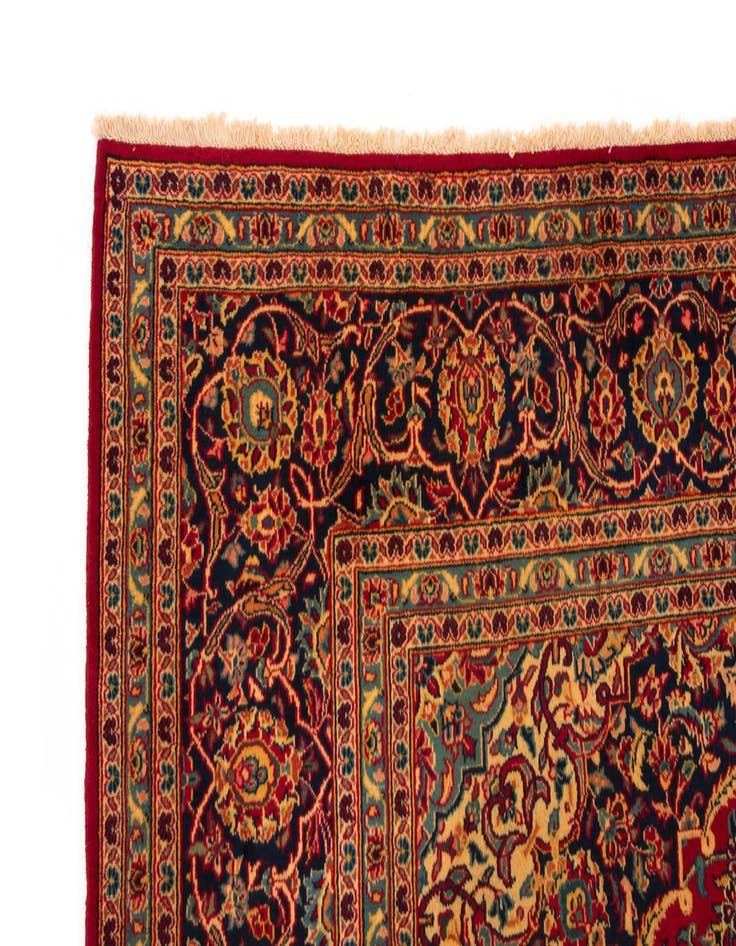 Detail image of  9' 9 x 12' 10  Hand Knotted Kashan Persian Rug