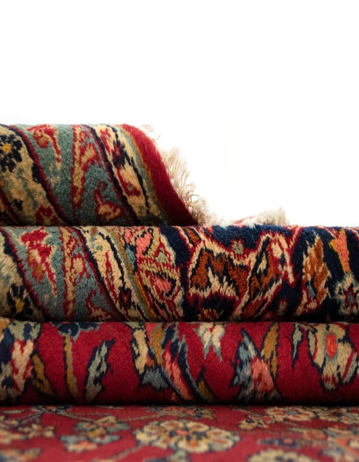 Detail image of  9' 7 x 13' 1  Hand Knotted Kashan Persian Wool Rug