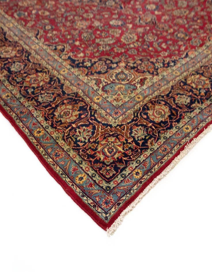 Detail image of  9' 7 x 13' 1  Hand Knotted Kashan Persian Wool Rug