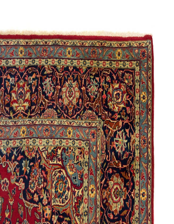 Detail image of  9' 7 x 13' 1  Hand Knotted Kashan Persian Wool Rug