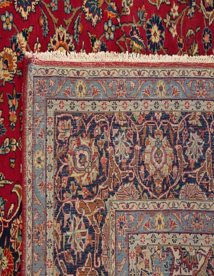 Detail image of  9' 7 x 13' 1  Hand Knotted Kashan Persian Wool Rug
