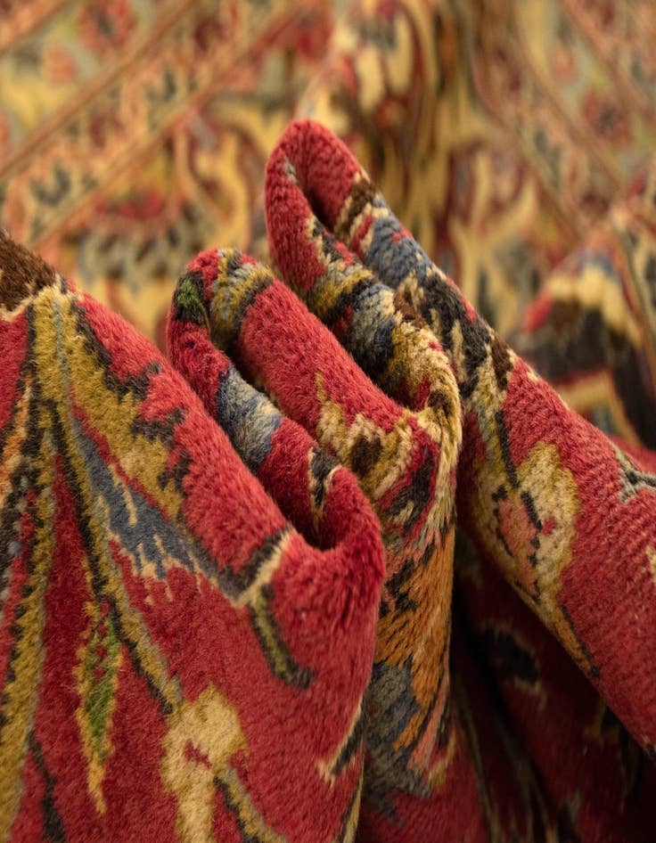 Detail image of  8' 2 x 12' 6  Hand Knotted Kashan Persian Wool Rug