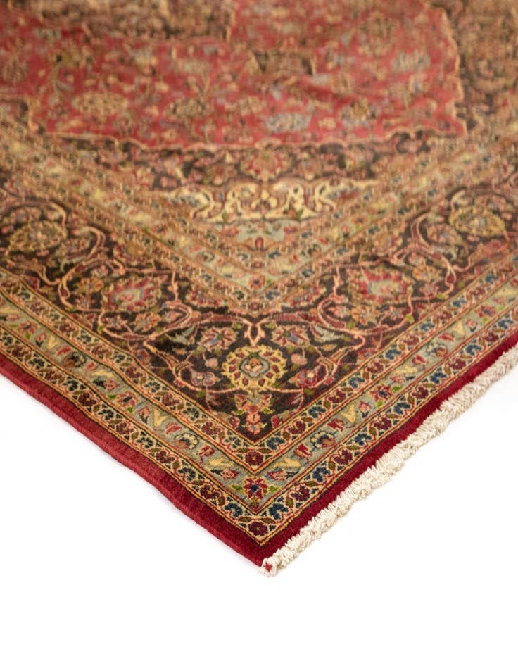 Detail image of  8' 2 x 12' 6  Hand Knotted Kashan Persian Wool Rug