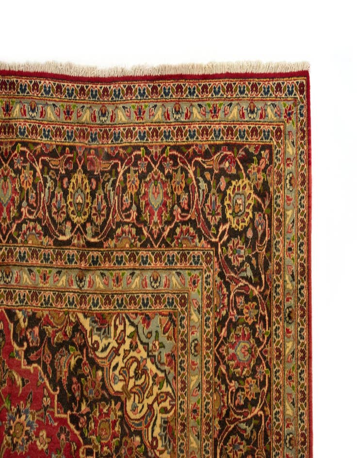 Detail image of  8' 2 x 12' 6  Hand Knotted Kashan Persian Wool Rug