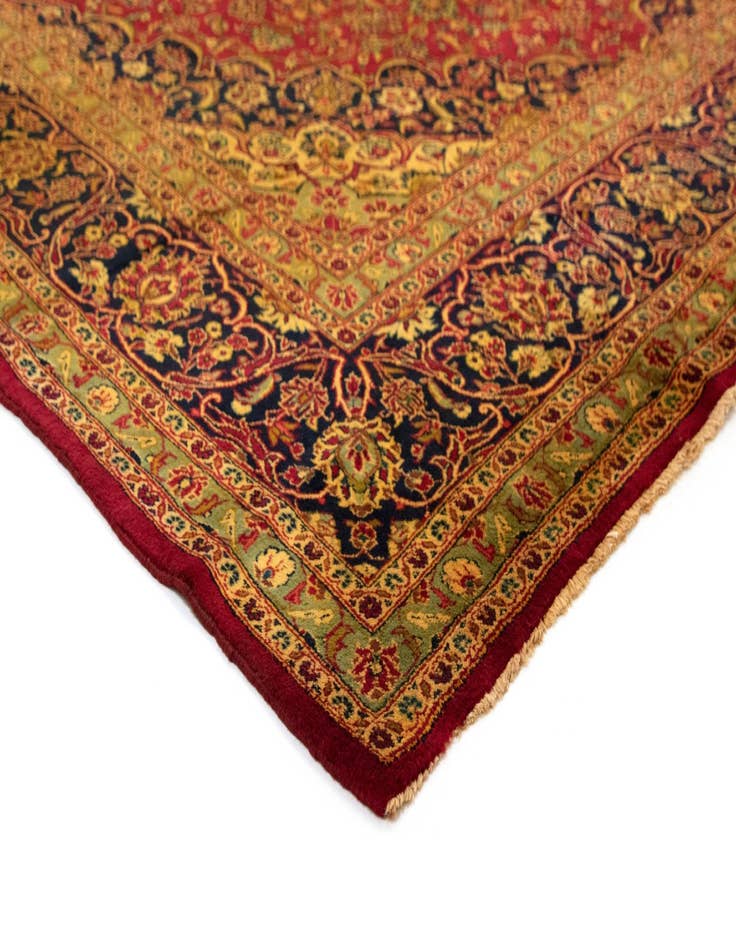 Detail image of  9' 5 x 14' 2  Hand Knotted Kashan Persian Wool Rug