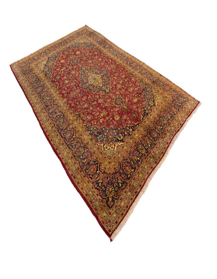 Detail image of  8' 4 x 12' 6  Hand Knotted Kashan Persian Wool Rug