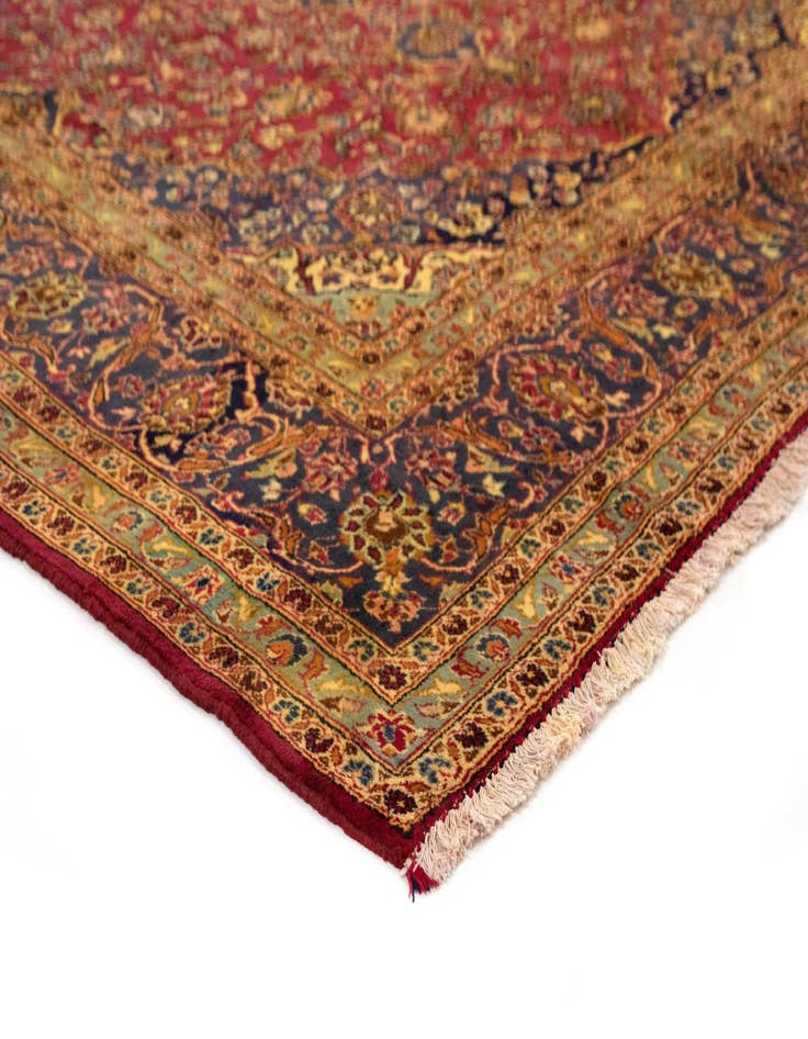 Detail image of  8' 4 x 12' 6  Hand Knotted Kashan Persian Wool Rug