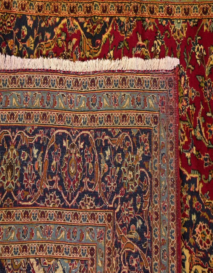 Detail image of  8' 4 x 12' 6  Hand Knotted Kashan Persian Wool Rug