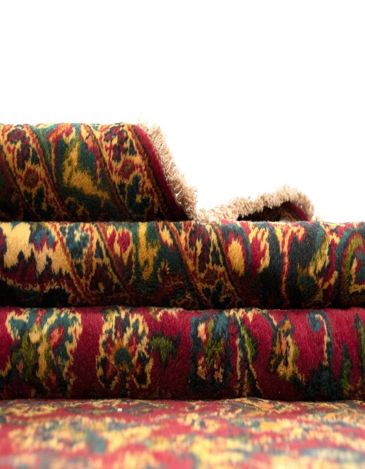 Detail image of  9' 7 x 12' 6  Hand Knotted Kashan Persian Wool Rug