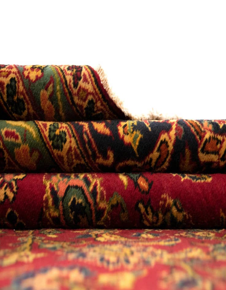 Detail image of  9' 5 x 12' 11  Hand Knotted Kashan Persian Rug