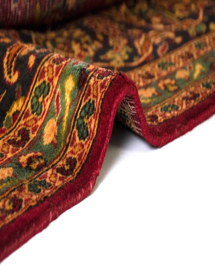 Detail image of  9' 5 x 12' 11  Hand Knotted Kashan Persian Rug