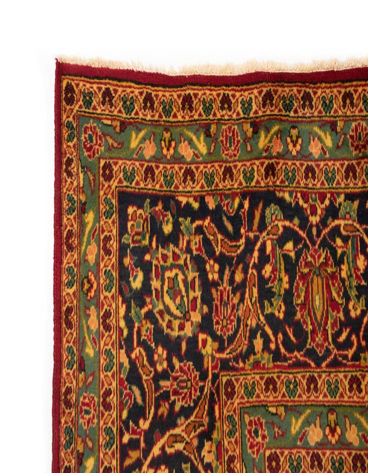 Detail image of  9' 5 x 12' 11  Hand Knotted Kashan Persian Rug