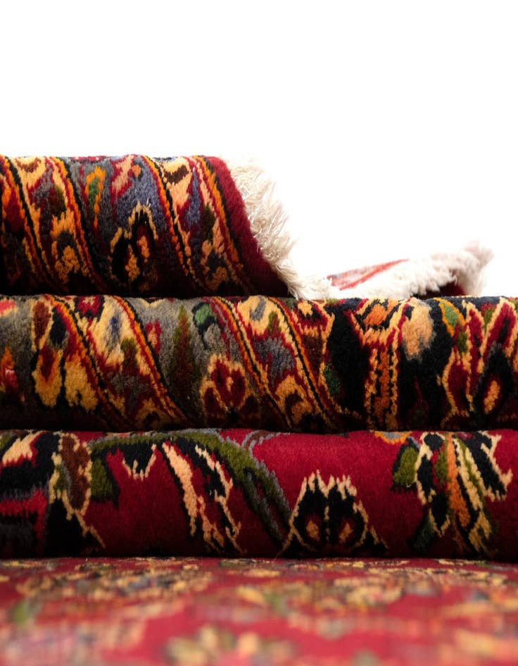 Detail image of  9' 9 x 13' 3  Hand Knotted Kashan Persian Wool Rug