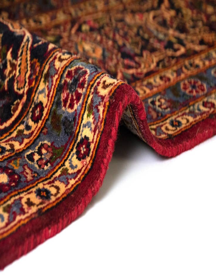 Detail image of  9' 9 x 13' 3  Hand Knotted Kashan Persian Wool Rug