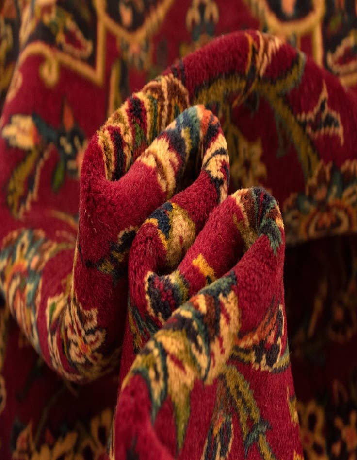 Detail image of  9' 7 x 13' 1  Hand Knotted Kashan Persian Wool Rug