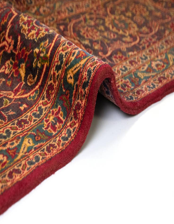 Detail image of  9' 7 x 13' 1  Hand Knotted Kashan Persian Wool Rug