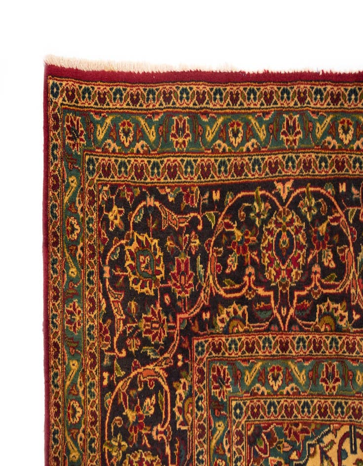 Detail image of  9' 7 x 13' 1  Hand Knotted Kashan Persian Wool Rug