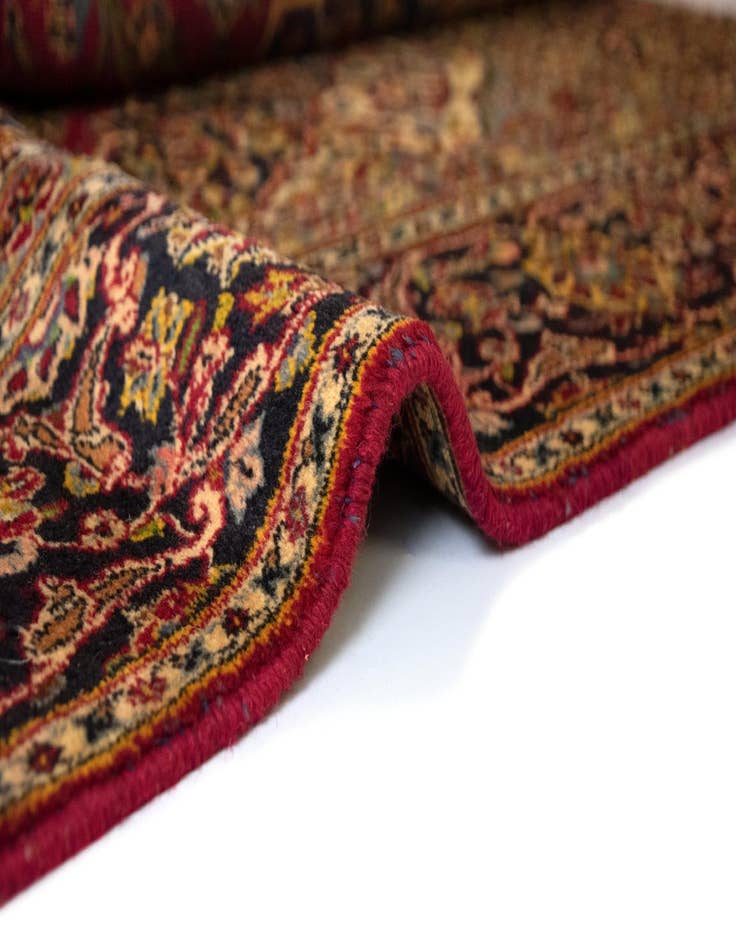 Detail image of  6' x 9' 7  Hand Knotted Kashan Persian Wool Rug