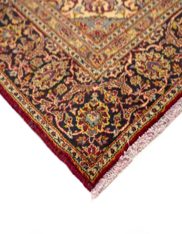 Detail image of  6' x 9' 7  Hand Knotted Kashan Persian Wool Rug