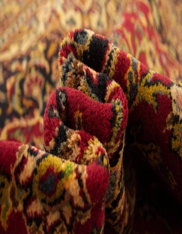 Detail image of  6' x 9' 7  Hand Knotted Kashan Persian Wool Rug