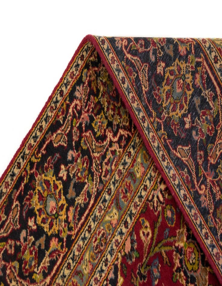 Detail image of  6' x 9' 7  Hand Knotted Kashan Persian Wool Rug