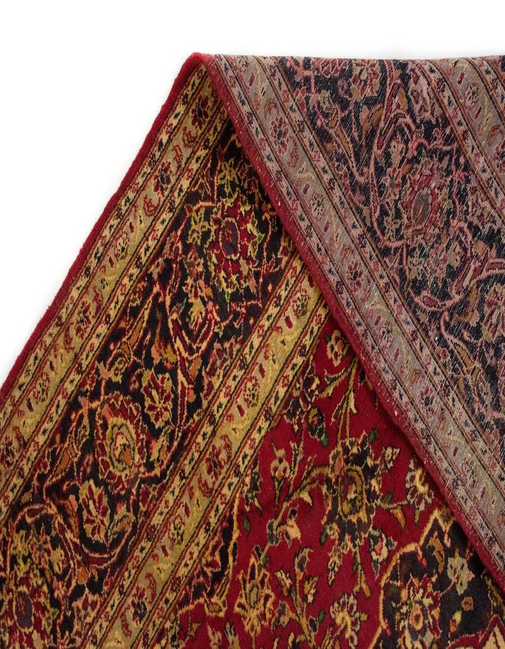 Detail image of  6' 8 x 9' 10  Hand Knotted Kashan Persian Wool Rug